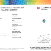9.02 Ct. Green Sapphire from Madagascar Scan Report