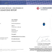 3.87 Ct. Blue Sapphire from Ceylon (Sri Lanka) Scan Report