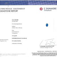 3.32 Ct. Blue Sapphire from Ceylon (Sri Lanka) Scan Report