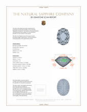 3.32 Ct. Blue Sapphire from Ceylon (Sri Lanka) 3 D Scan Report