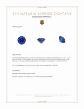 2.64 Ct. Blue Sapphire from Ceylon (Sri Lanka) Appraisal