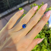 2.04 Ct. Blue Sapphire from Ceylon (Sri Lanka) Life Style