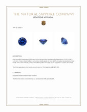 0.89 Ct. Blue Sapphire from Ceylon (Sri Lanka) Appraisal