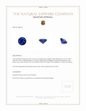 0.55 Ct. Blue Sapphire from Ceylon (Sri Lanka) Appraisal