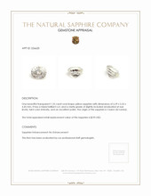 1.35 Ct. Yellow Sapphire from Ceylon (Sri Lanka) Appraisal