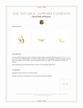 0.90 Ct. Yellow Sapphire from Ceylon (Sri Lanka) Appraisal