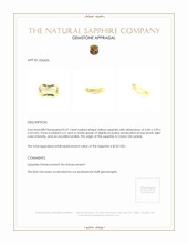 0.57 Ct. Yellow Sapphire from Ceylon (Sri Lanka) Appraisal