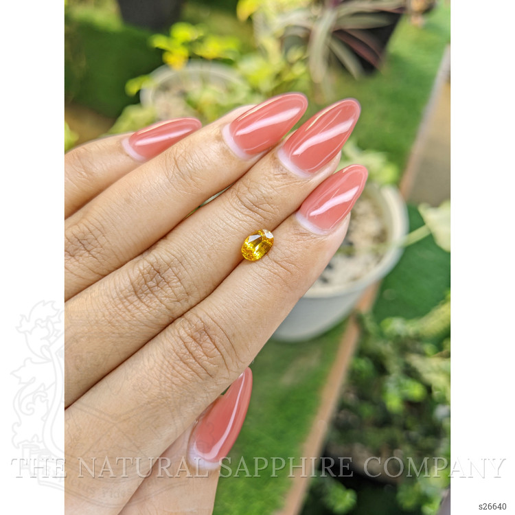1.18 Ct. Yellowish Orange Sapphire from Ceylon (Sri Lanka)