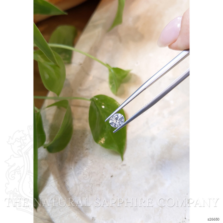 0.90 Ct. White Sapphire from Ceylon (Sri Lanka)