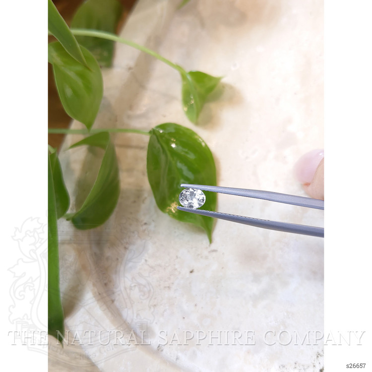 0.65 Ct. White Sapphire from Ceylon (Sri Lanka)