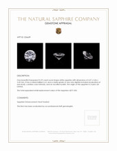 0.29 Ct. White Sapphire from Ceylon (Sri Lanka) Appraisal
