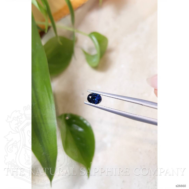 0.58 Ct. Blue Sapphire from Ceylon (Sri Lanka)