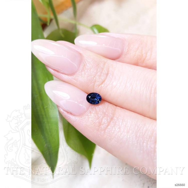 0.58 Ct. Blue Sapphire from Ceylon (Sri Lanka)