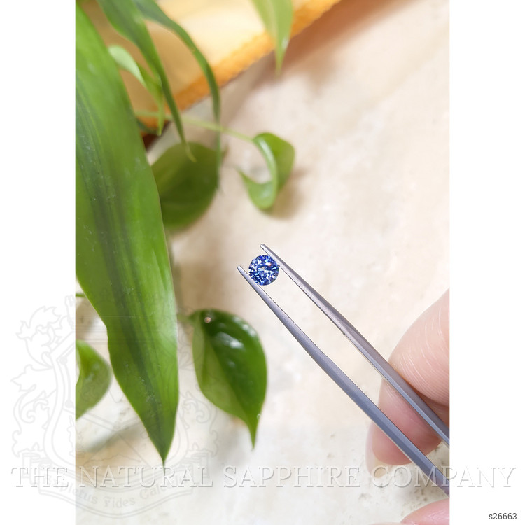 0.58 Ct. Blue Sapphire from Ceylon (Sri Lanka)