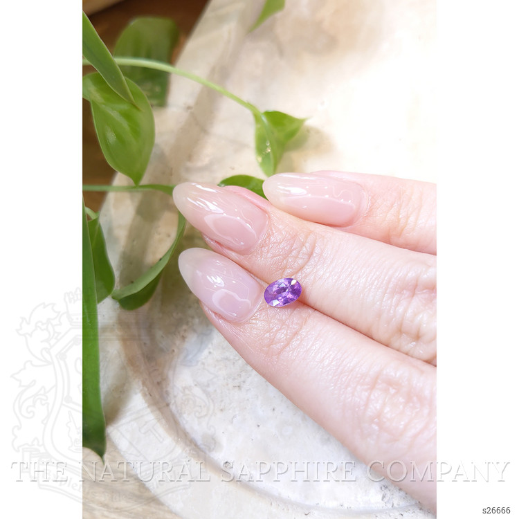 0.85 Ct. Pinkish Purple Sapphire from Ceylon (Sri Lanka)