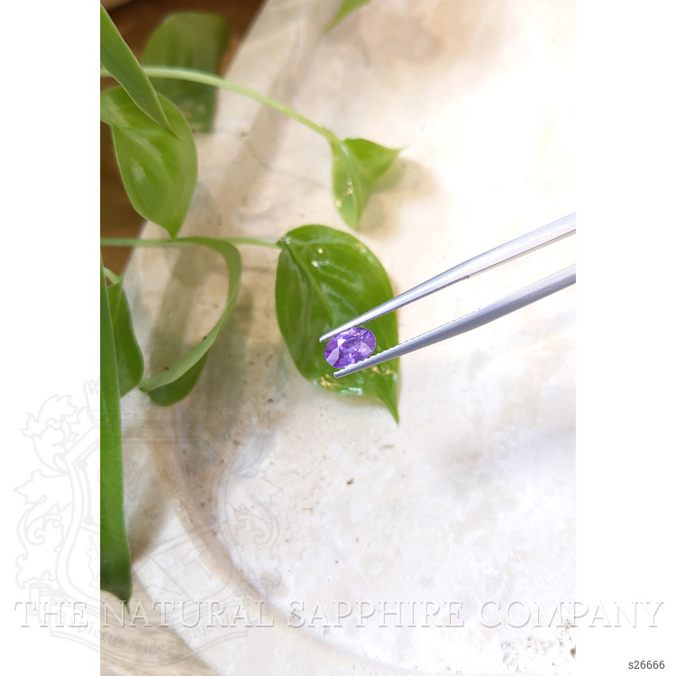 0.85 Ct. Pinkish Purple Sapphire from Ceylon (Sri Lanka)