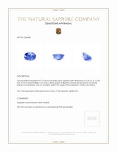 0.72 Ct. Blue Sapphire from Ceylon (Sri Lanka) Appraisal