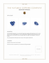 1.10 Ct. Blue Sapphire from Ceylon (Sri Lanka) Appraisal