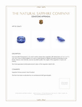 1.55 Ct. Blue Sapphire from Ceylon (Sri Lanka) Appraisal