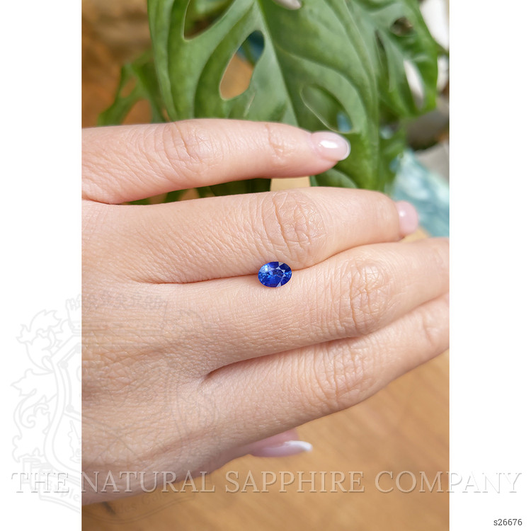 0.65 Ct. Blue Sapphire from Ceylon (Sri Lanka)