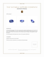 1.00 Ct. Blue Sapphire from Ceylon (Sri Lanka) Appraisal