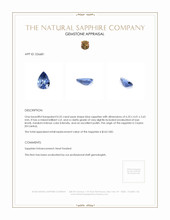0.55 Ct. Blue Sapphire from Ceylon (Sri Lanka) Appraisal