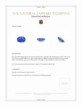 0.35 Ct. Blue Sapphire from Ceylon (Sri Lanka) Appraisal