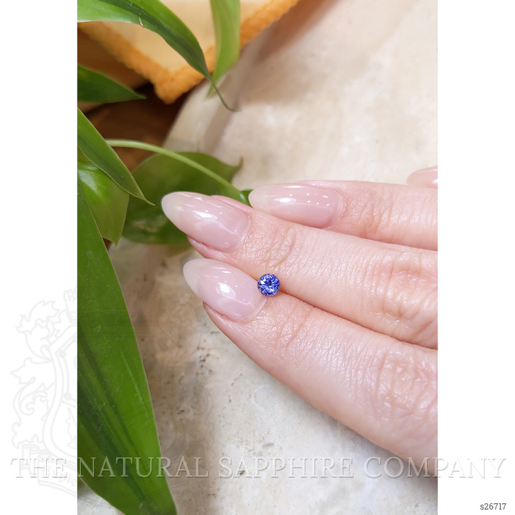 0.39 Ct. Purplish Blue Sapphire from Ceylon (Sri Lanka)