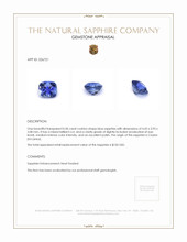 0.50 Ct. Blue Sapphire from Ceylon (Sri Lanka) Appraisal