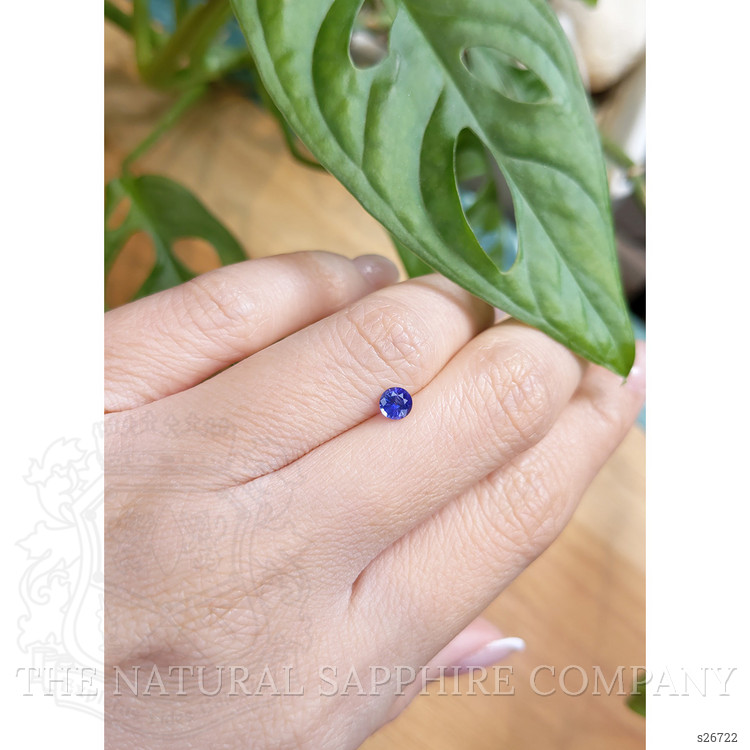 0.36 Ct. Purplish Blue Sapphire from Ceylon (Sri Lanka)