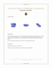 0.51 Ct. Blue Sapphire from Ceylon (Sri Lanka) Appraisal
