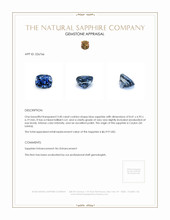 3.40 Ct. Blue Sapphire from Ceylon (Sri Lanka) Appraisal