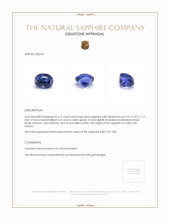 4.15 Ct. Blue Sapphire from Ceylon (Sri Lanka) Appraisal