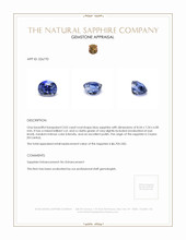 3.02 Ct. Blue Sapphire from Ceylon (Sri Lanka) Appraisal