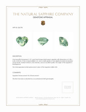 1.07 Ct. Green Sapphire from Madagascar Appraisal