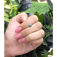 1.27 Ct. Bluish Green Sapphire from Madagascar Life Style