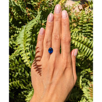 3.82 Ct. Blue Sapphire from Ceylon (Sri Lanka) Life Style