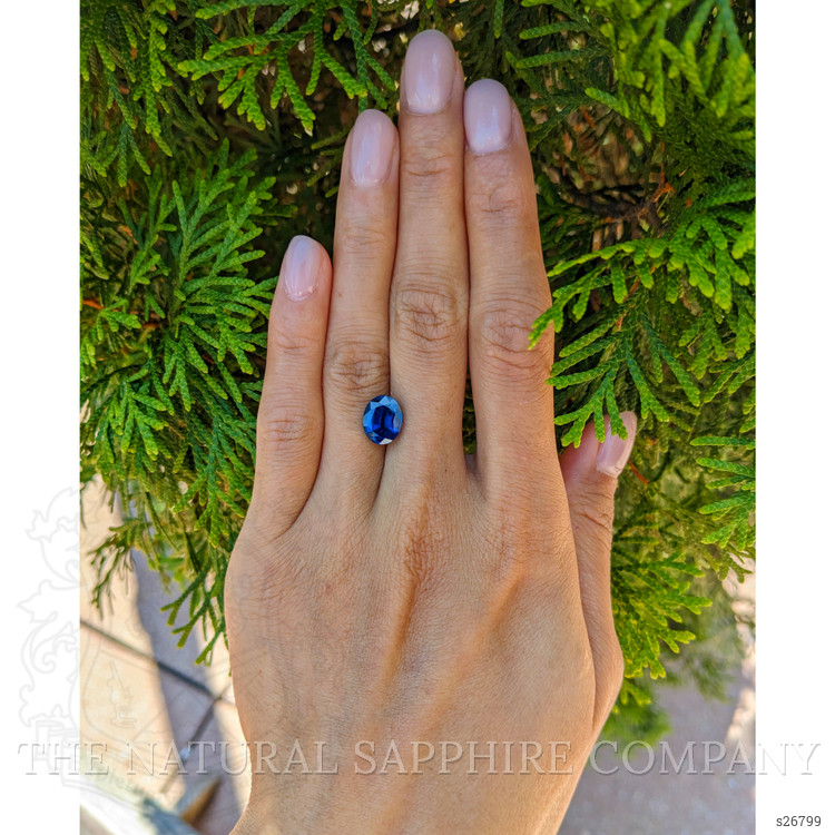 3.82 Ct. Blue Sapphire from Ceylon (Sri Lanka)