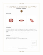 1.44 Ct. Pinkish Brown Sapphire from Ceylon (Sri Lanka) Appraisal