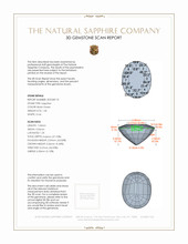 1.36 Ct. Bluish Green Sapphire from Australia 3 D Scan Report