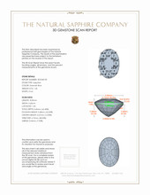 1.36 Ct. Greenish Blue Sapphire from Madagascar 3 D Scan Report