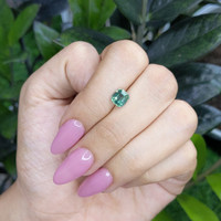 1.64 Ct. Bluish Green Sapphire from Africa Life Style