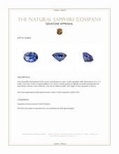 0.84 Ct. Bi Color / Parti Sapphire from Africa Appraisal