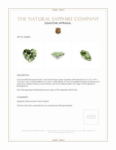 0.81 Ct. Green Sapphire from Madagascar Appraisal