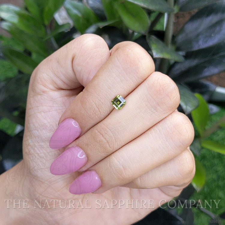 0.77 Ct. Green Sapphire from Ceylon (Sri Lanka)