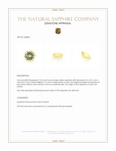 1.20 Ct. Yellow Sapphire from Ceylon (Sri Lanka) Appraisal