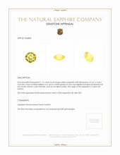 1.15 Ct. Yellow Sapphire from Ceylon (Sri Lanka) Appraisal