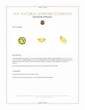 1.57 Ct. Yellow Sapphire from Ceylon (Sri Lanka) Appraisal