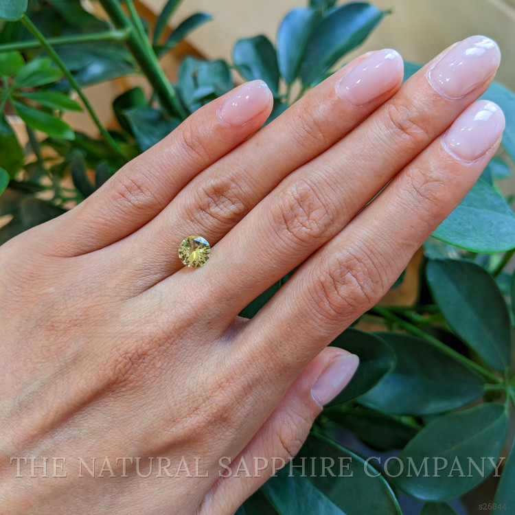 1.57 Ct. Greenish Yellow Sapphire from Ceylon (Sri Lanka)