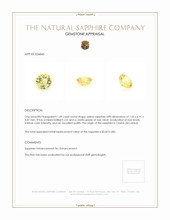 1.69 Ct. Yellow Sapphire from Ceylon (Sri Lanka) Appraisal